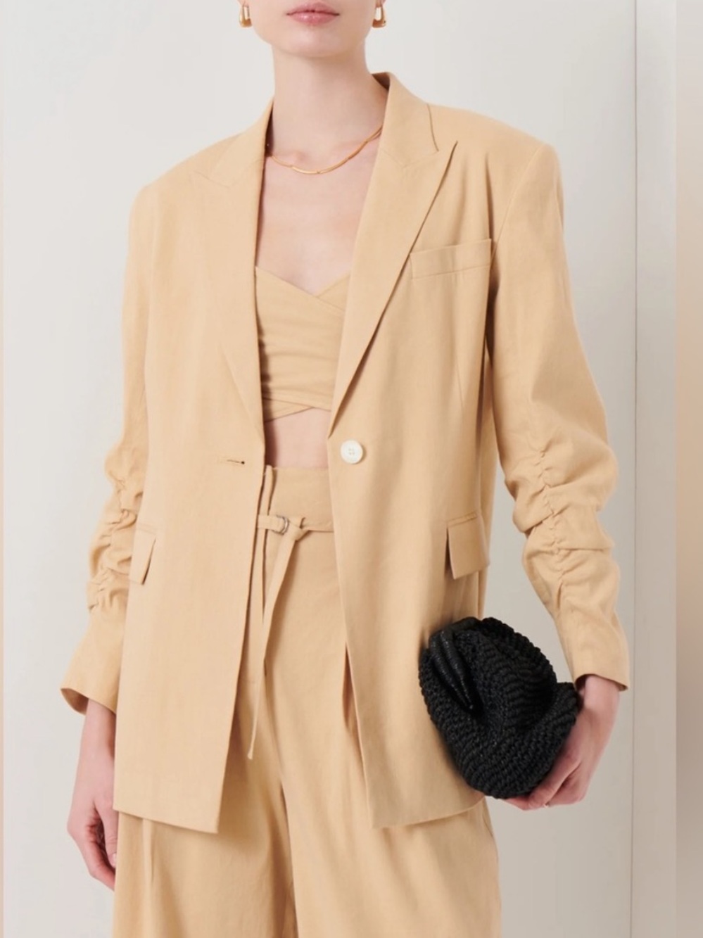 Derek Lam Harrison Gathered Sleeve Blazer NWOT